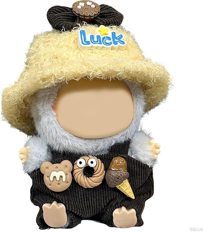 17cm Doll Clothes Set & Outfit - Cuddly Fashion Dresses with Accessories, Luxury Chic Doll Clothing & Plush Pullover Hoodie Doll Clothing DIY ,Just Clothes