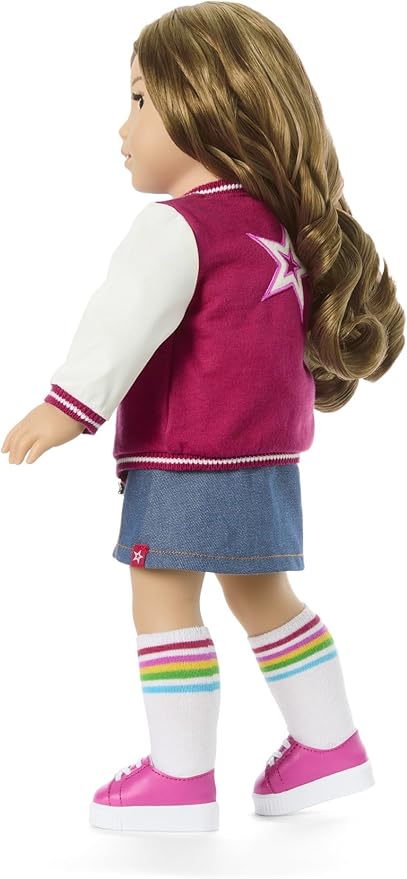 American Girl, Truly Me 18-inch Doll #118 with Brown Eyes, Wavy Dark-Brown Hair with Highlights, Tan Skin, for Ages 6+