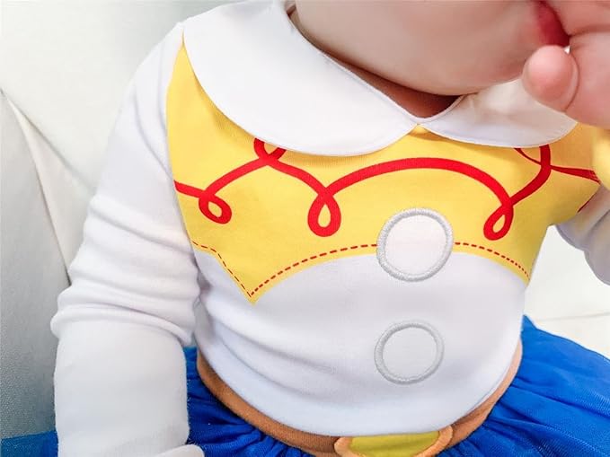 Dressy Daisy Princess Onesie Romper Fancy Dress Costume Halloween Birthday Bodysuit Outfit with Headband for Infant Baby Girl