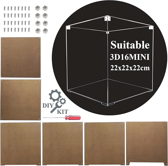 MINI 3D Led Cube DIY Electronics Kit Soldering Project Kit (3D16MINI-CASE-6PS)