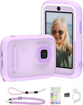 New AI Editor Camera for Kids myFirst Camera 50 Kids' Digital Camera 20MP Photos 1080P Video, Front & Selfie Lens Christmas Birthday Gifts for Boys & Girls Ages 4-15 Portable Travel Friendly (Purple)
