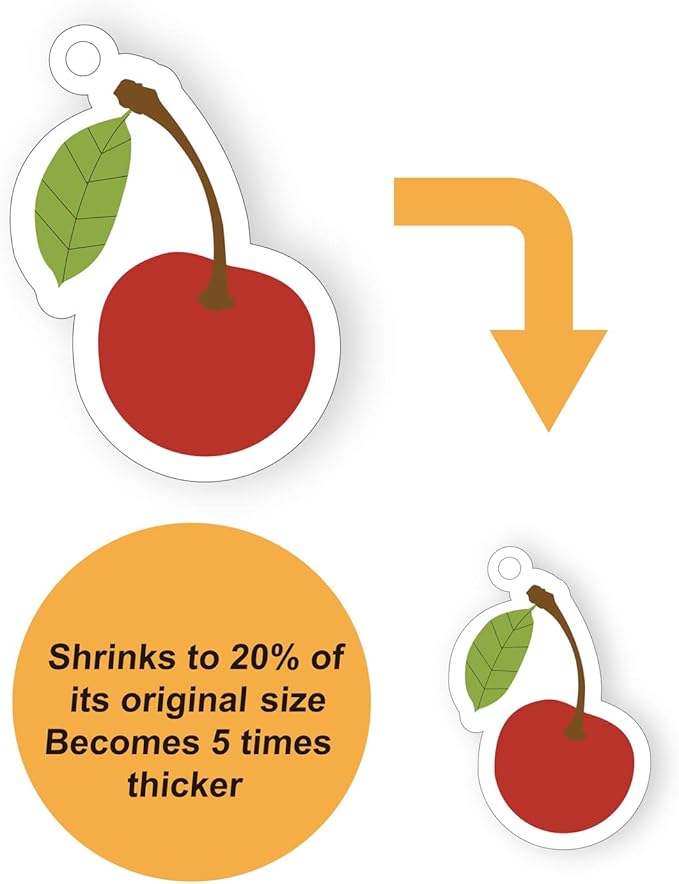 175 Pieces Shrink Plastic Sheet Kit Includes 25 Pieces Shrink Plastic Sheets and 150 Pieces Accessories for Making Key Chains, Christmas Ornaments, Kids' Birthday Presents