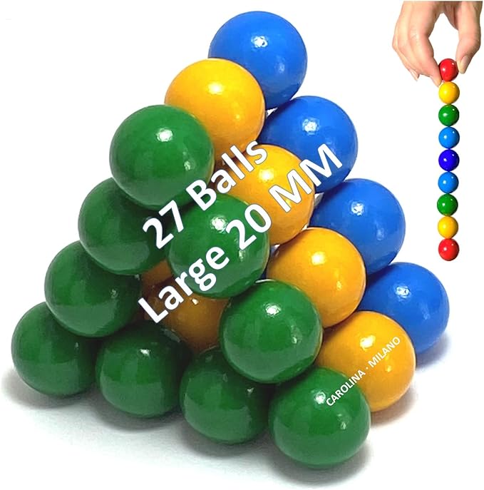 Science Kit Toys Magnets Multicolor Building Blocks, Large Colorful Coated Hematite Magnetic Stones, Home Office Kids Adults Intelligence Development Educational Party Gift Sphere XXL 27-Variation-15