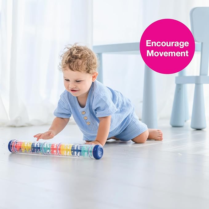 Edushape Mega Rainstick 16 Inch - Rainmaker Toy for Babies, Sensory Tubes Musical Instrument - Rain Stick Baby Toy for Soothing Rain Sounds, Perfect Tummy Time Toys, Engaging Toddler Sensory Play