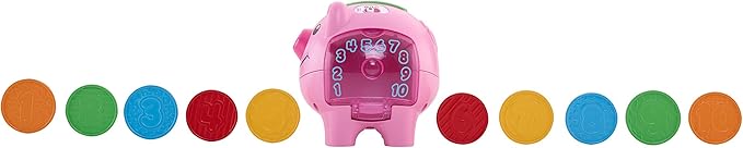 Fisher-Price Baby & Toddler Toy Laugh & Learn Smart Stages Piggy Bank with Educational Songs & Phrases for Infants Ages 6+ Months (Amazon Exclusive)