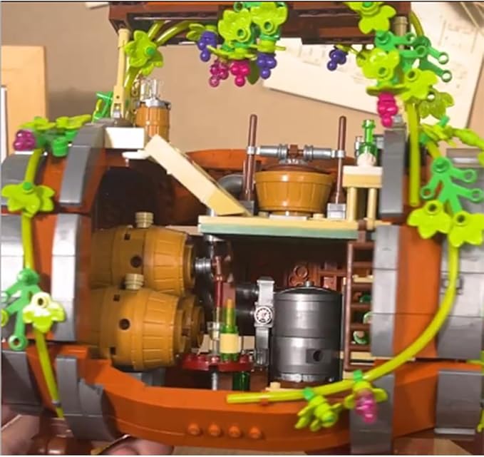 Wine Barrel Building Blocks Toy, 1022 Pieces, Gift for Adults and Children