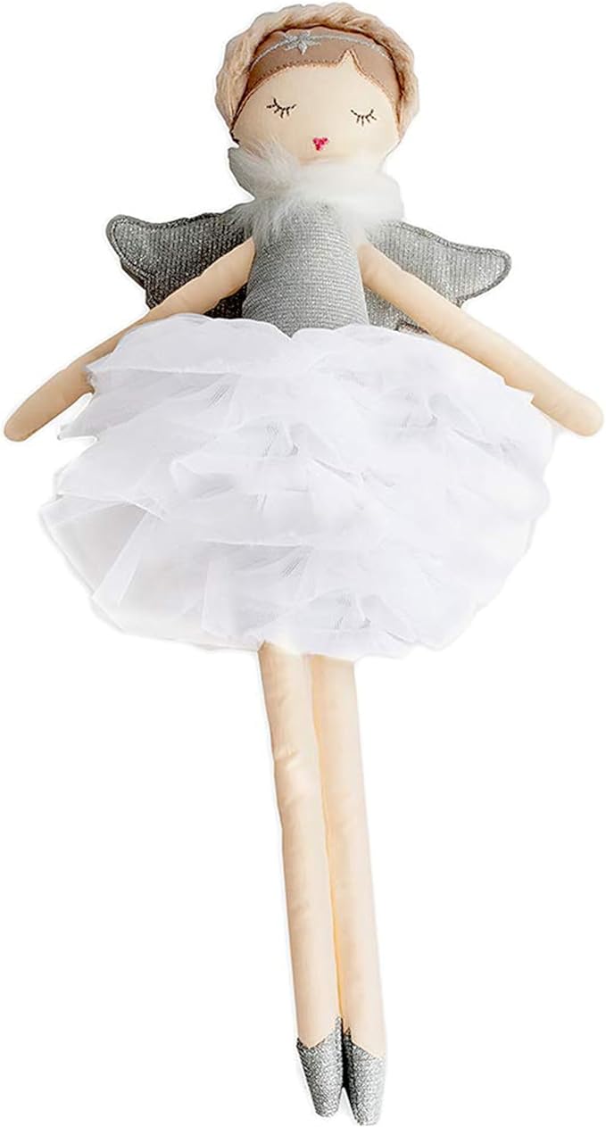 Mon Ami Angel Stuffed Doll - 15", Silver, Soft Elegant Plush Doll for Little Girls, Use as Toy or Room Decor, Great Gift for Kids of All Ages