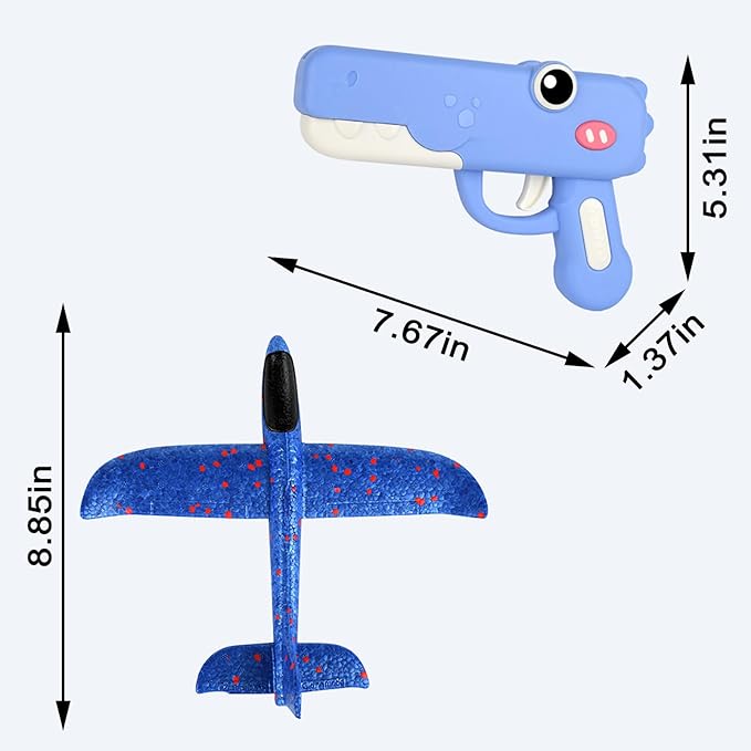 2 Pack Airplane Launchers Toy for Kids Toy Plane Outdoor Toys for Boys Flying Toys Birthday Gifts for Boys Girls 4 5 6 7 8 9 10 11 12 Year Old
