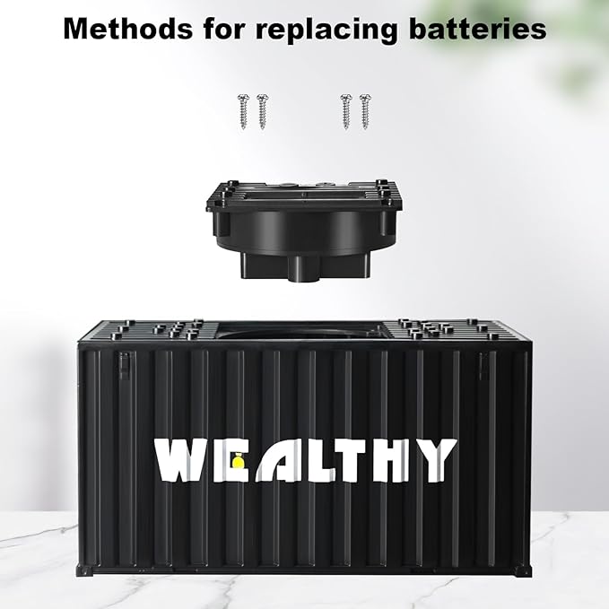 Piggy Bank for Kids, Unbreakable Building Blocks Container Money Saving Box for Adults, Digital Coin Counting Bank with LCD Counter, Great Children’s Gifts for Birthday, Easter, Christmas Black
