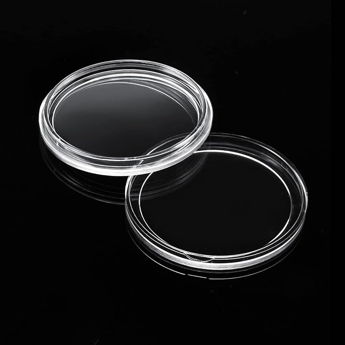 20 Pcs 38mm Silver Dollar Coin Holders for Silver Canadian Maple Leaf, Morgan, Peace, Eisenhower Acrylic Coin Capsule, Coin Storage Cases, Coin Collection Supplies