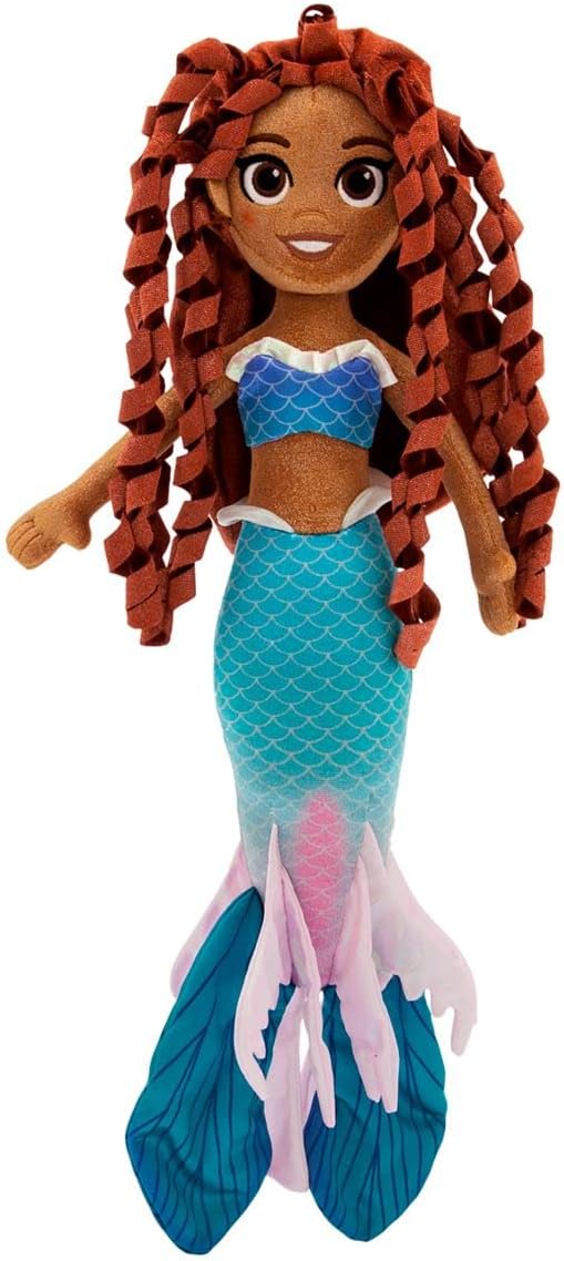 Disney Store Official Princess Plush Doll, Ariel – Live Action, Medium 14 Inches, Soft Plushy with Embroidered Features, Princess Toys for Girls, Disney Dolls, Stuffed Animals for Girls