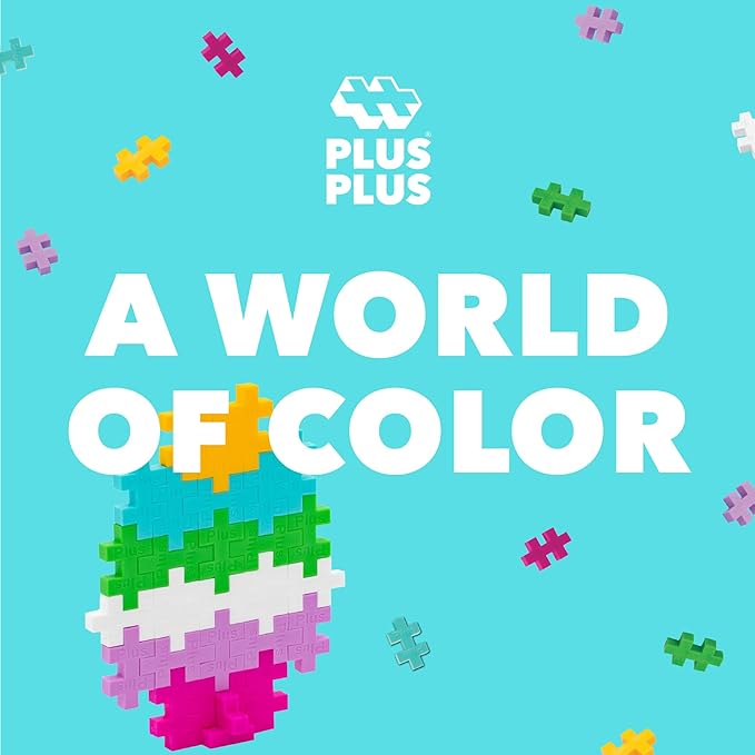 Plus Plus - Easter Egg - 70 Piece Tube, Construction Building Stem / Steam Toy, Interlocking Mini Puzzle Blocks for Kids