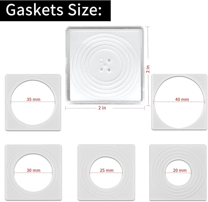 Coin Snap Holders, 20 Pieces Silver Dollar Coin Holder, Coin Capsule Storage Box with 5 Size (20/25/30/35/40 mm) Adjustable Gaskets, Coins Collection Supplies for Collectors-(White, 20 pcs)