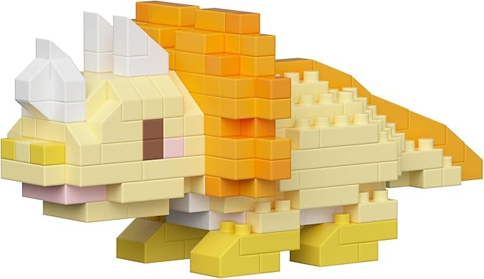 Triceratops Cute Dinosaur Animals Creature Building Toy Blocks Ancient Creatures Life Mini Bricks Micro Building Toys