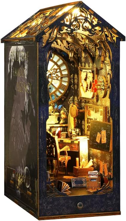 DIY Book Nook Kit - DIY Miniature Dolls House Kit with Furniture and LED Light, 3D Puzzle Wooden Art Bookends, Model Kits for Adults to Build (Covenant Church)