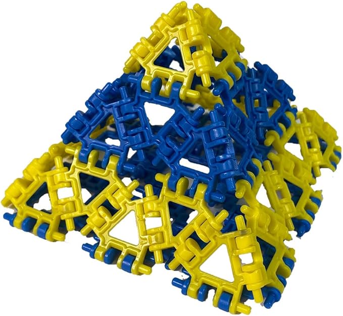 That Hinge Toy 82 Piece Yellow + Red Set, Animal + More STEM Construction Toy Building Set