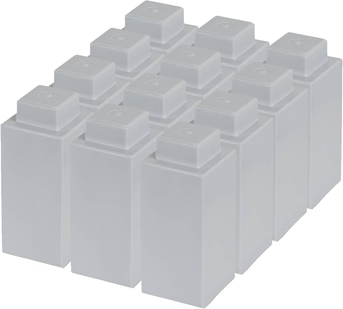 EverBlock 3" x 3" Single Life-Size Plastic Modular Bulk Pack | Giant Building Blocks | Easy to Connect & Reuse | Indoor & Outdoor Use | Build Displays & Structures | Light Gray