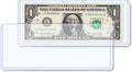 50 Pack Dollar Bill Sleeves, Clear PVC Currency Holders Transparent Bill Display Protectors for Regular Bills Cash Money Banknotes and Stamps, 6.8 x 2.9 Inch