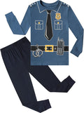 A&J DESIGN Pure Cotton Printed Pjs for 2-14 Years Kids, 2-Piece Long-Sleeved Pajamas Set