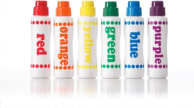 Do A Dot Art! Markers 6-Pack Rainbow Washable Paint Markers, The Original Dot Marker, Activity Craft Coloring Supplies for Kids and Toddlers, Made in the USA