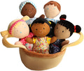 Snuggle Stuffs Basket of Buddies Plush Diversity Multicultural Ethnic Dolls | Diversity Toys for Toddlers | Soft Multicultural Dolls for Preschool Classroom, Daycare or at Home | Set of 5-8"