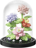Spring Blossoms Home Bouquets Dust Cover Set Building Toy Creative Assembly Bonsai Tree, Ideal for Valentine's Anniversaries Birthday
