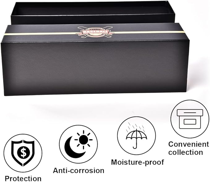GRAND ORANGE Graded Card Storage Holder Container Storage Boxes Holds 50-55 Graded Cards Black