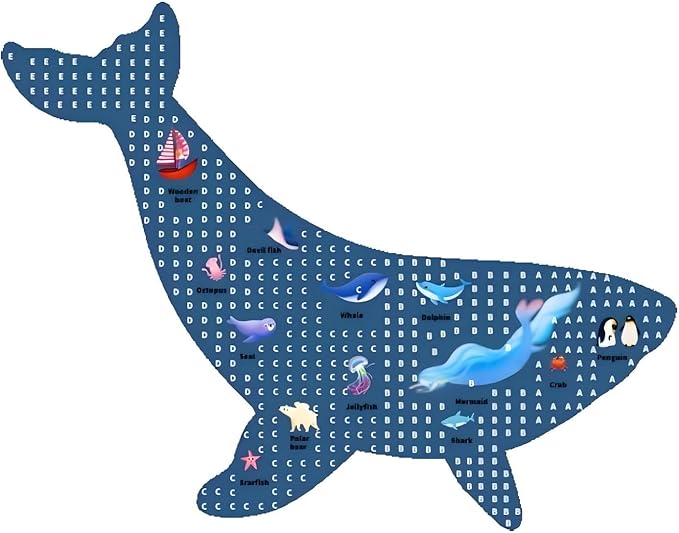 OLMZIHYVD Floor Puzzles for Kids Ages 3-5, 106 Pieces Glow in The Dark Whale Puzzle, Educational Gifts for Boys Girls and Animal Lovers, Ideal for Indoor and Outdoor Play, 27.8" × 21.5"