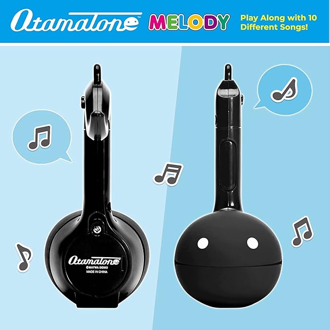 Otamatone [Melody Series] Japanese Electronic [Mini Size] Musical Instrument [11 Pre-Programmed Songs] Portable Synthesizer from Japan by Cube/Maywa Denki [English Instruction], Black