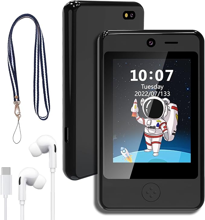 PTHTECHUS® Kids Phone Toy for Boys Girls, 3.8 "Touch Screen Toddler Smartphone with Fun Cameras 16 Games MP3 Music Player Audio Recorder Pedometer Torch Alarm Clock Children Phone for Ages 4-14