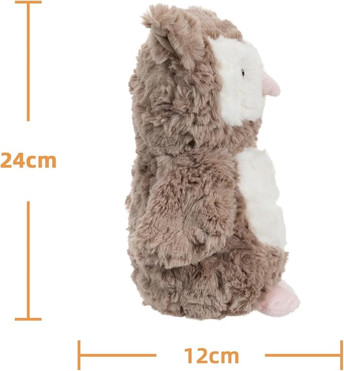 Apricot Lamb Toys Plush Brown Owl Stuffed Animal Soft Cuddly Perfect for Child (Brown Owl,9.5 Inches)