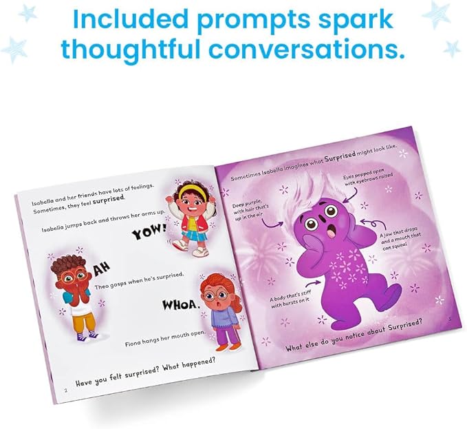 hand2mind Feelings Family Core Emotions Book Set, Social Emotional Books for Kids, Calm Down Corner Supplies, Calming Corner Items Kids, Toddler Learning Activities, Preschool Classroom Must Haves