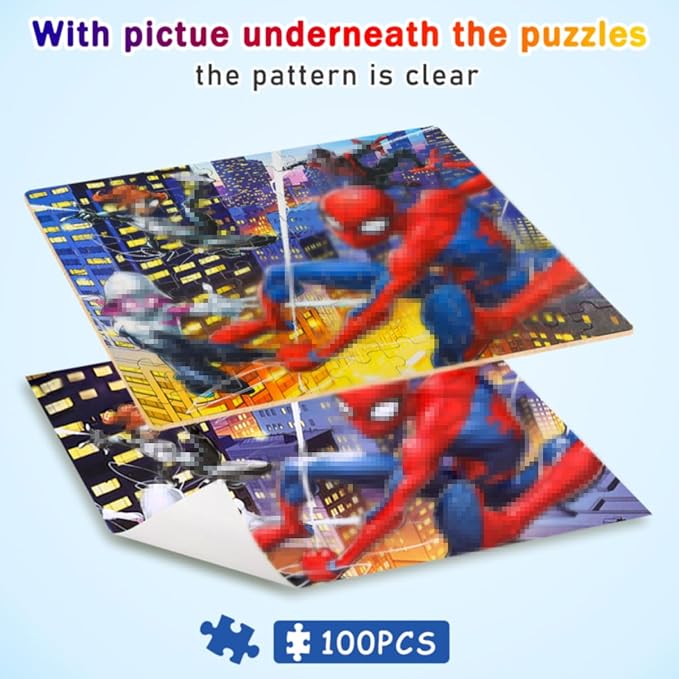 Puzzles for Kids Ages 4-8,Kids Puzzle in a Metal Box,Cool Kid Toys,Children Boys Girls Learning Educational Toy,100 Pieces