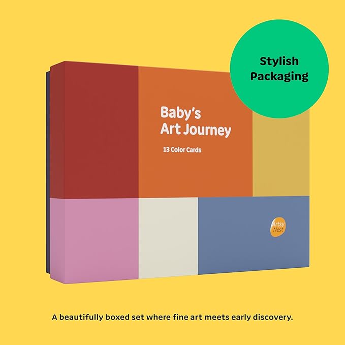 Baby’s Art Journey Color Cards – Set of 13 Museum-Inspired Art Learning Cards for Ages 0–12 Years