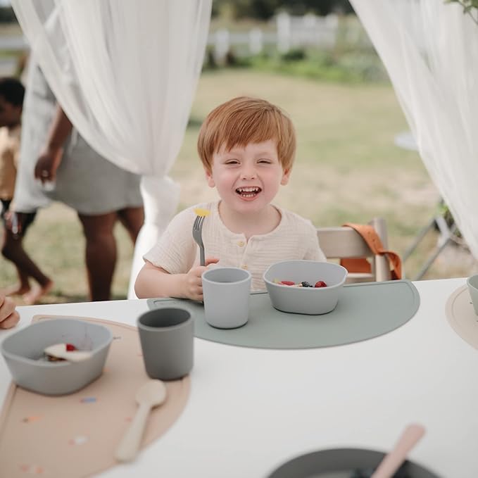 mushie Dinnerware Cups For Kids | Made in Denmark, Set of 2 (Cloud)