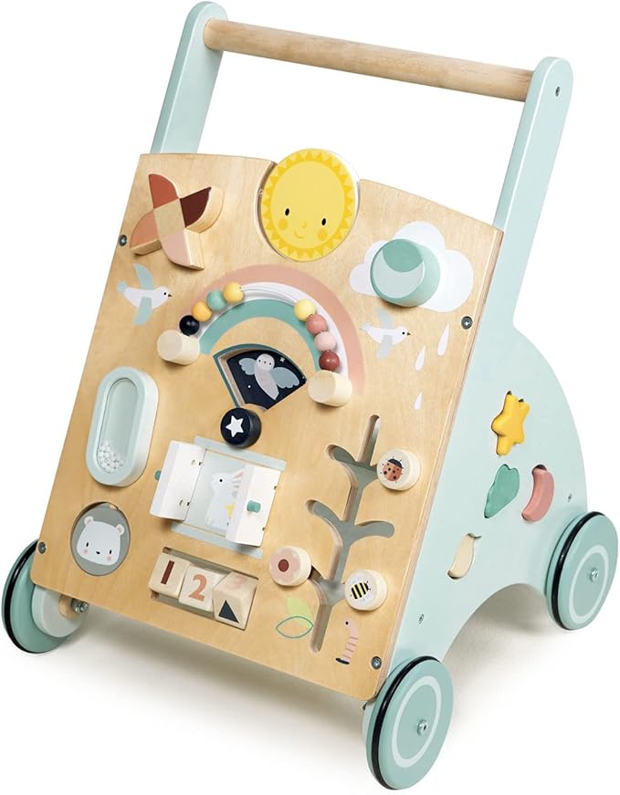 Tender Leaf Toys - Sunshine Baby Activity Walker - Activity Station to Encourage Floor Play to First Steps - Perfect Companion to Learn How to Walk - Age 18m +
