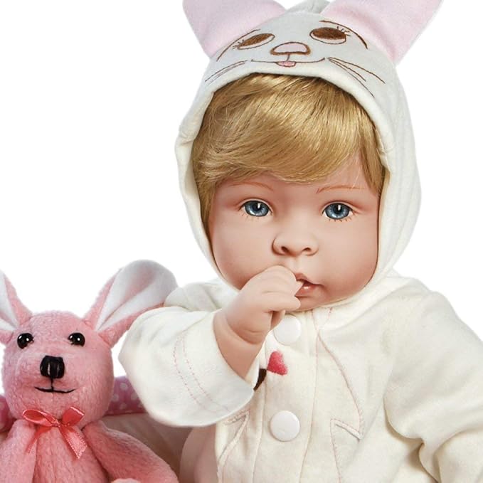 Paradise Galleries Realistic Reborn Baby Doll with Bassinet 9 Piece Gift Set, 17-Inch Birthday Gift for Kids Ages 3 and Up - Molly & Fluffy