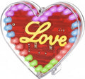 Soldering Project, ICSTATION Heart Shaped LED Soldering Practice Kit RGB LED Heart Circuit Project with Love Filament DIY Electronic Kit for School Student Education Perfect Present for Your Lover