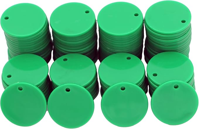35MM with Holes, 120 Pieces per Box of Plastic Poker Chips - Perfect for Bar Activities, Teaching Games, and Customizable Accessories with Text.