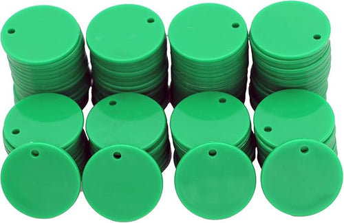 35MM with Holes, 120 Pieces per Box of Plastic Poker Chips - Perfect for Bar Activities, Teaching Games, and Customizable Accessories with Text.