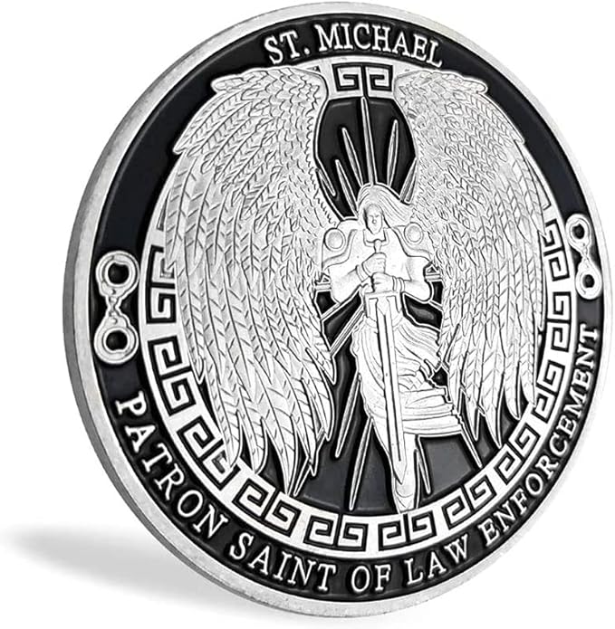 The Archangel Michael Challenge Coin Police Military Hero's Coin (Single Coin)