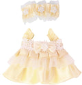 Doll Clothes for 17cm Figures,Black-and-White Striped Top Paired with Black Overalls and a Delicate Woven Hat