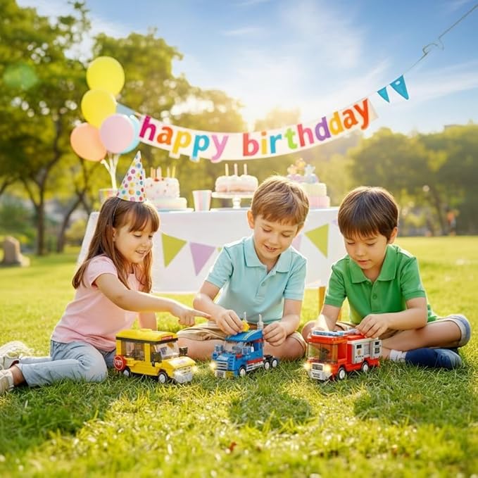 8‑Pack Vehicle Building Blocks, Party Favors for Kids, Individually Packaged Blind Boxes, Prizes for Kids Classroom, Perfect for Christmas Birthday Gifts for Boys