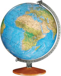 Replogle Illuminated World Globe with Stand, 12 Inch diamteter light up globe with 3-D Raised Relief Texture. Perfect for Children And Kid's Classroom and home Decor, Made In USA