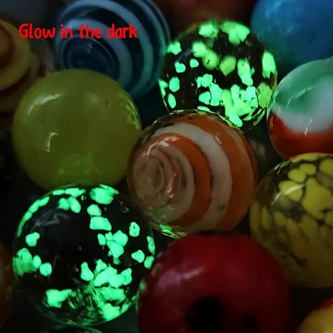 42pcs Marbles for Kids Enthusiasts 0.63 inch Small Handmade Glass Decoration Bulk Set for Marble Games Toy Cool Colored Unique Marbles