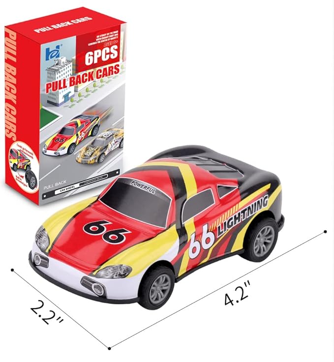 4.2 inch Pull Back Cars Toys Set, Push and Go Pull Back Cars Matchbox 1:28 Race Car 3 Pack Suitable for Toddlers 3 4 5 6 7 Year Old Kids Toys