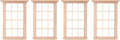 DOITOOL 2Pcs 1: 12 Dollhouse Window Frame Dollhouse Miniature Furniture Mini Wooden Window Frame DIY Dollhouse Bedroom Accessories, 3.3 x 4.5inch (Pack of 2)