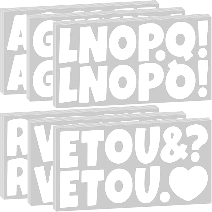 Bemeol 42 Sheets 504 Pieces Letter Stickers Bulletin Board Letters 2.5 Inch Self Adhesive Alphabet Sticker Letters for Poster Board Classroom Crafts Home Decor(White)
