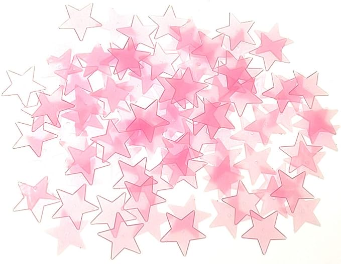 Glow in The Dark Stars Sticker Luminous Stars Wall Ceiling Pasters(100pcs,Pink,1.2 Inches)