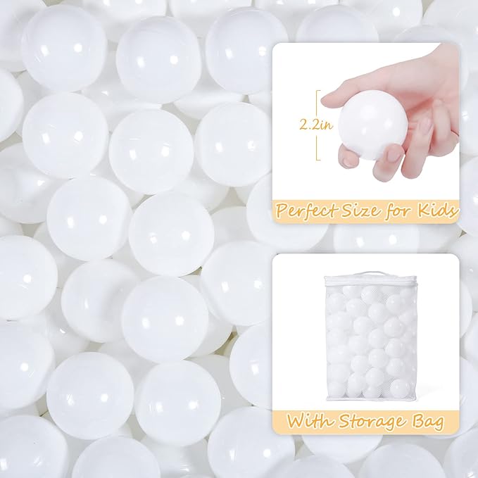 Realhaha Ball Pit Balls 50 100 200 500 Play Balls Plastic Balls for Baby Girls Toddlers Kids Play Tent Pool Playhouse Playpen Party Decoration